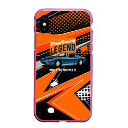 Чехол iPhone XS Max матовый Street racing Legend retro