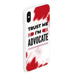 Чехол iPhone XS Max матовый Trust me Im advocate white, цвет: 3D-белый — фото 2