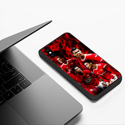 Чехол iPhone XS Max матовый Криштиану Роналду Манчестер Юнайтед, цвет: 3D-черный — фото 2
