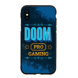 Чехол iPhone XS Max матовый Игра Doom: pro gaming, цвет: 3D-черный