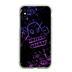 Чехол iPhone XS Max матовый League Of Legends неон - Arcane neon, цвет: 3D-салатовый