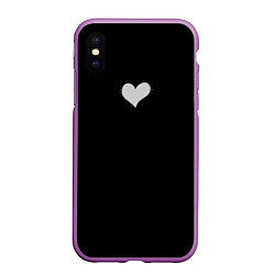 Чехол iPhone XS Max матовый Сердце - заплатка