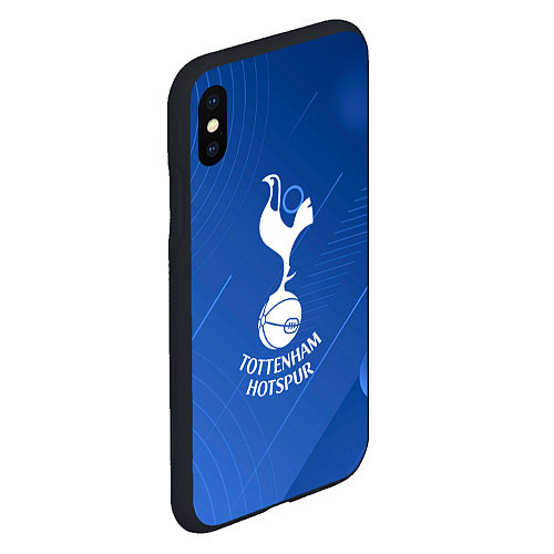 Чехол iPhone XS Max матовый Tottenham hotspur SPORT / 3D-Черный – фото 2