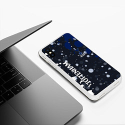 Чехол iPhone XS Max матовый Tottenham hotspur Краска, цвет: 3D-белый — фото 2