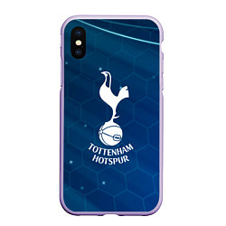 Чехол iPhone XS Max матовый Tottenham hotspur Соты абстракция