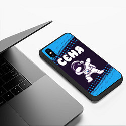 Чехол iPhone XS Max матовый Сеня космонавт даб, цвет: 3D-черный — фото 2
