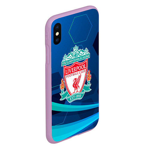 Чехол iPhone XS Max матовый Liverpool Абстракция / 3D-Сиреневый – фото 2