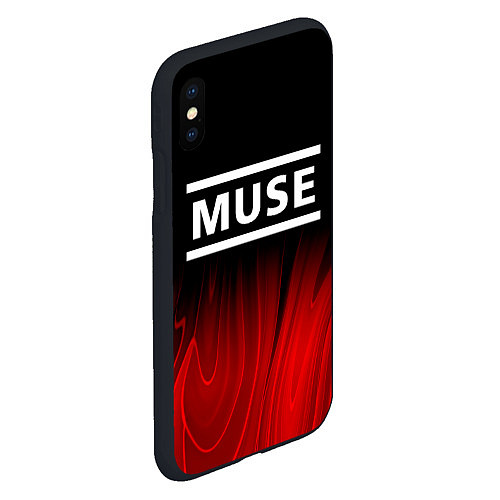 Чехол iPhone XS Max матовый Muse red plasma / 3D-Черный – фото 2