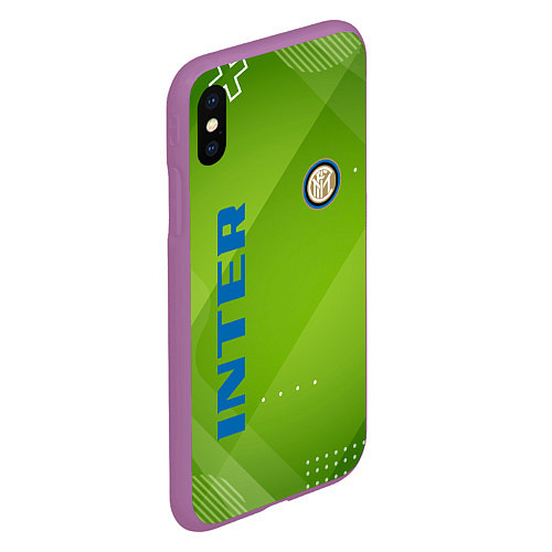 Чехол iPhone XS Max матовый Inter Поле / 3D-Фиолетовый – фото 2