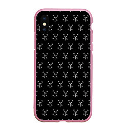 Чехол iPhone XS Max матовый Недоумевающая Мордочка Кота, цвет: 3D-розовый
