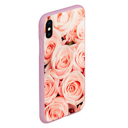 Чехол iPhone XS Max матовый Нежно - розовые Розы, цвет: 3D-розовый — фото 2