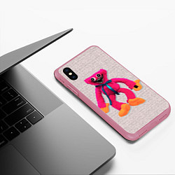 Чехол iPhone XS Max матовый Киси Миси объёмная игрушка - Kissy Missy, цвет: 3D-малиновый — фото 2