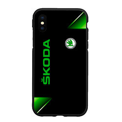 Чехол iPhone XS Max матовый Skoda Sport Абстракция