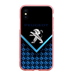 Чехол iPhone XS Max матовый Peugeot абстракция sport, цвет: 3D-баблгам