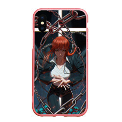 Чехол iPhone XS Max матовый Человек-бензопила : Макима, цвет: 3D-баблгам