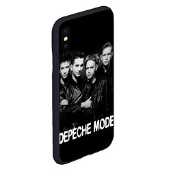 Чехол iPhone XS Max матовый Depeche Mode - black & white portrait, цвет: 3D-черный — фото 2