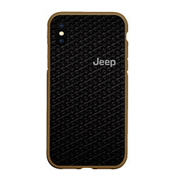 Чехол iPhone XS Max матовый Jeep карбон