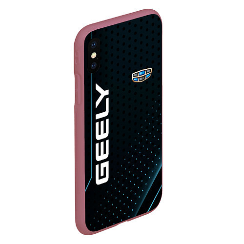 Чехол iPhone XS Max матовый Geely Абстракция / 3D-Малиновый – фото 2