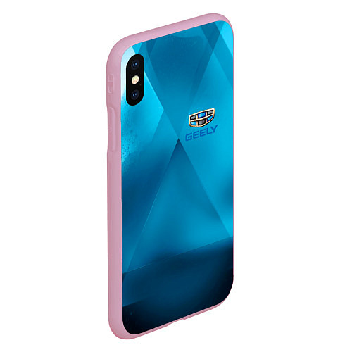 Чехол iPhone XS Max матовый Geely - абстракция / 3D-Розовый – фото 2