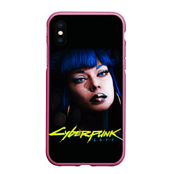 Чехол iPhone XS Max матовый Cyberpunk 2077 - Чери Наулин