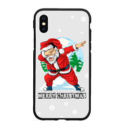Чехол iPhone XS Max матовый Dab Santa Merry Christmas