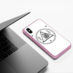 Чехол iPhone XS Max матовый Храм Головы, цвет: 3D-розовый — фото 2