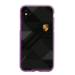 Чехол iPhone XS Max матовый Porsche - logo