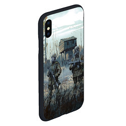 Чехол iPhone XS Max матовый STALKER Военные Сталкеры, цвет: 3D-черный — фото 2