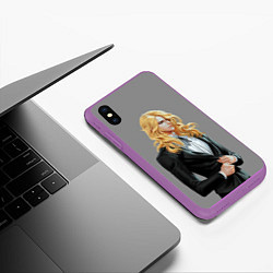 Чехол iPhone XS Max матовый Красавчик Франкенштейн - Дворянство, цвет: 3D-фиолетовый — фото 2