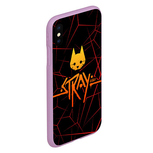 Чехол iPhone XS Max матовый Stray cat игра блуждающий кот / 3D-Сиреневый – фото 2