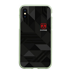 Чехол iPhone XS Max матовый Dodge - абстракция