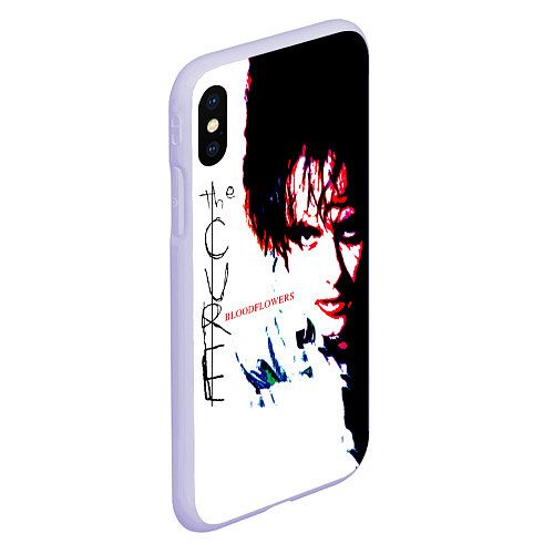 Чехол iPhone XS Max матовый Bloodflowers - The Cure / 3D-Светло-сиреневый – фото 2