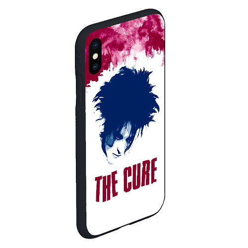 Чехол iPhone XS Max матовый Роберт Смит The Cure / 3D-Черный – фото 2