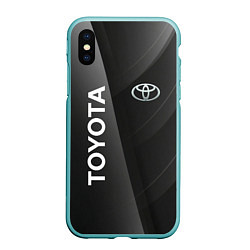 Чехол iPhone XS Max матовый Toyota - серая абстракция, цвет: 3D-мятный