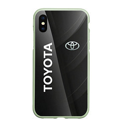Чехол iPhone XS Max матовый Toyota - серая абстракция