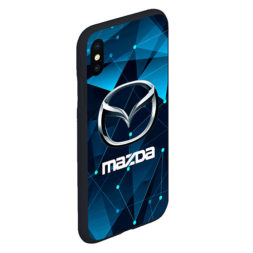Чехол iPhone XS Max матовый Mazda - абстракция / 3D-Черный – фото 2