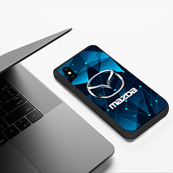 Чехол iPhone XS Max матовый Mazda - абстракция, цвет: 3D-черный — фото 2