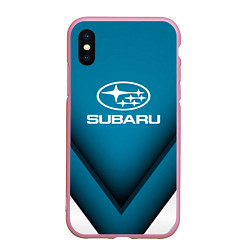 Чехол iPhone XS Max матовый Subaru - абстракция