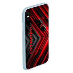 Чехол iPhone XS Max матовый Citroёn - спорт, цвет: 3D-голубой — фото 2