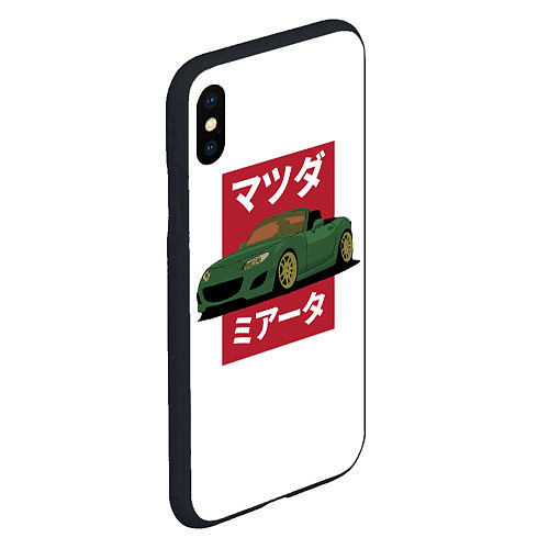 Чехол iPhone XS Max матовый Mazda MX-5 NC Japanese Style / 3D-Черный – фото 2