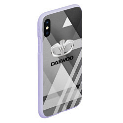 Чехол iPhone XS Max матовый Daewoo - logo, цвет: 3D-светло-сиреневый — фото 2