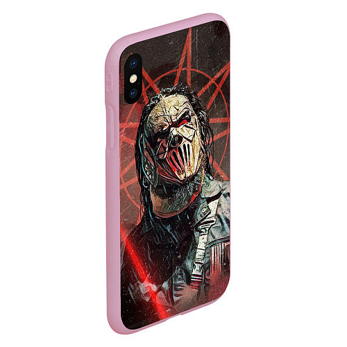 Чехол iPhone XS Max матовый Mick Thomson-Slipknot / 3D-Розовый – фото 2