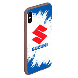 Чехол iPhone XS Max матовый Suzuki - texture, цвет: 3D-коричневый — фото 2