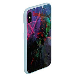 Чехол iPhone XS Max матовый Corey Taylor-Slipknot, цвет: 3D-голубой — фото 2