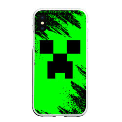 Чехол iPhone XS Max матовый Minecraft squares