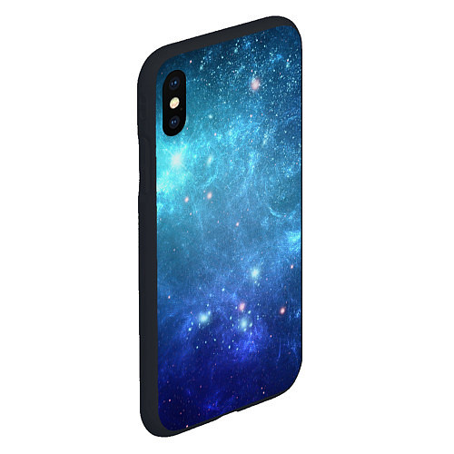 Чехол iPhone XS Max матовый Ледяная туманность / 3D-Черный – фото 2