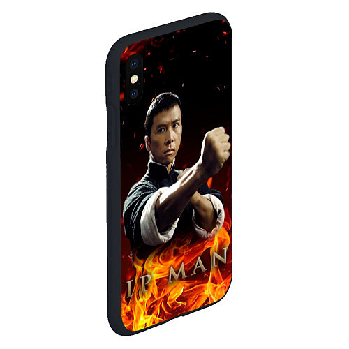 Чехол iPhone XS Max матовый ИП МАН - в огне / 3D-Черный – фото 2