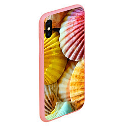Чехол iPhone XS Max матовый Разноцветные створки океанских раковин, цвет: 3D-баблгам — фото 2