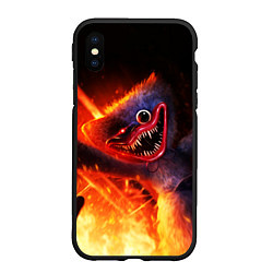 Чехол iPhone XS Max матовый Хагги Вагги в огне