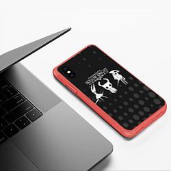 Чехол iPhone XS Max матовый Hollow knight кружочки, цвет: 3D-красный — фото 2